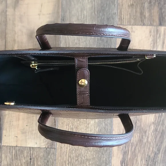 Little Liffner Tulip Croc Embossed Leather Tote - Picture 5 of 12